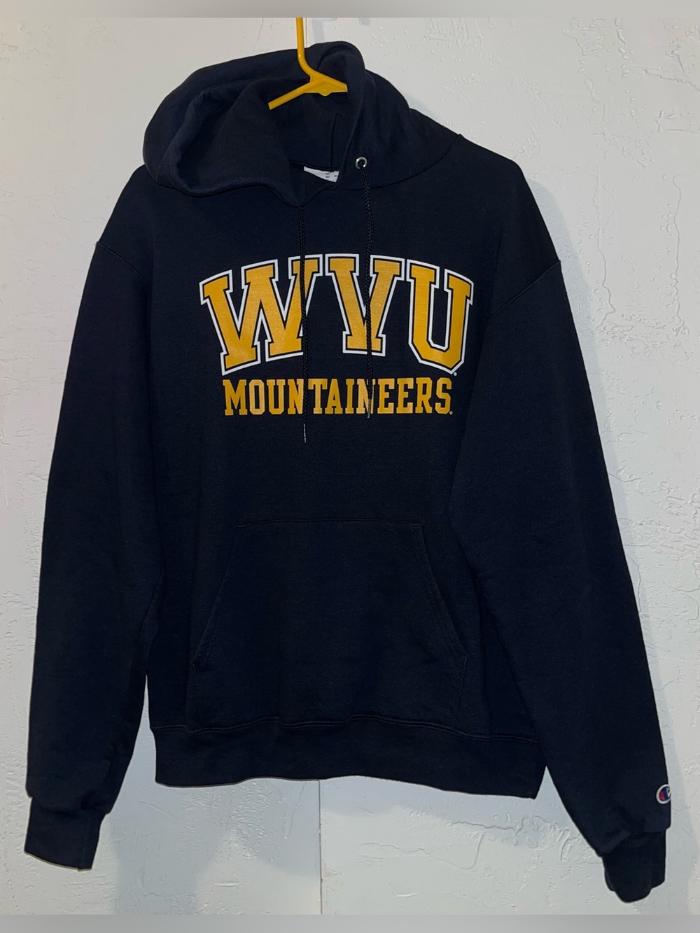 WVU Mountaineers Champion Authentic Athleticwear Navy Blue Men’s Hoodie NWOT